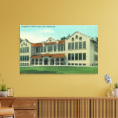 Buiten Uitzicht van de Longmede School Canvas Afdruk (Insitu (Woonkamer))