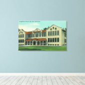 Buiten Uitzicht van de Longmede School Canvas Afdruk (Insitu (Houten vloer))