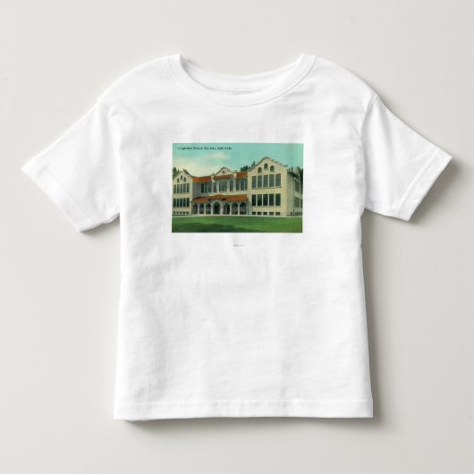 Buiten Uitzicht van de Longmede School Kinder Shirts (Voorkant)