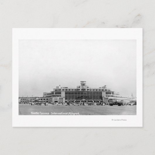 Buiten Uitzicht van de luchthaven Seattle-Tacoma I Briefkaart (Voorkant)