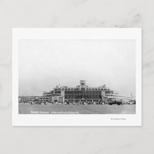 Buiten Uitzicht van de luchthaven Seattle-Tacoma I Briefkaart