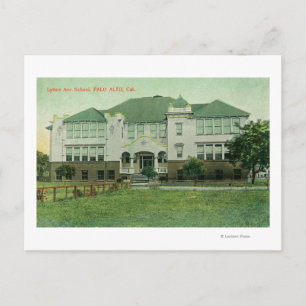 Buiten Uitzicht van de Lytton Avenue School Briefkaart