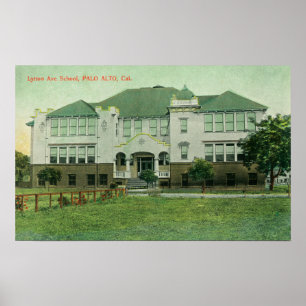 Buiten Uitzicht van de Lytton Avenue School Poster