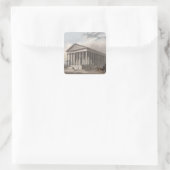 Buiten uitzicht van de Madeleine, Parijs Vierkante Sticker (Tas)