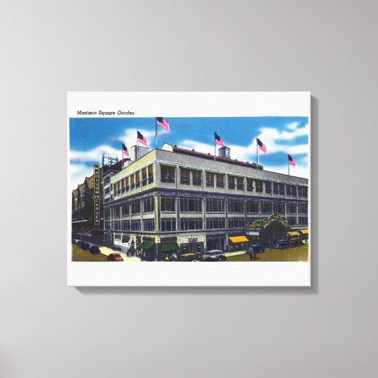 Buiten Uitzicht van de Madison Square Garden Canvas Afdruk (Voorkant)