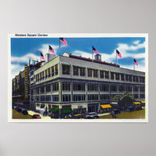 Buiten Uitzicht van de Madison Square Garden Poster