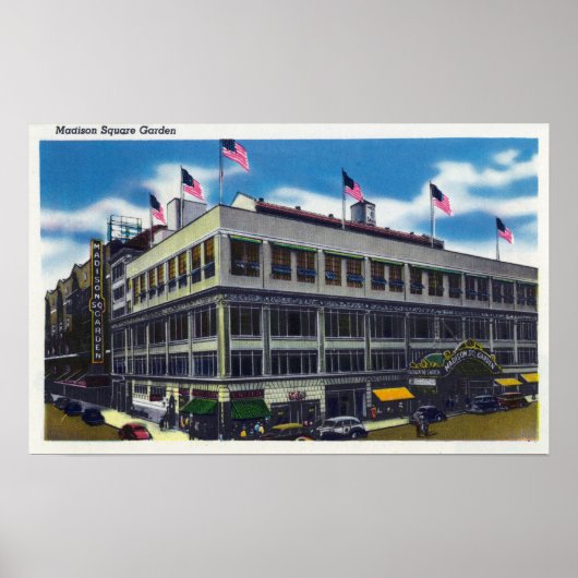 Buiten Uitzicht van de Madison Square Garden Poster (Voorkant)