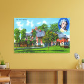 Buiten Uitzicht van de Mark Twain Memorial Canvas Afdruk (Insitu (Woonkamer))