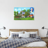 Buiten Uitzicht van de Mark Twain Memorial Canvas Afdruk (Insitu (Slaapkamer))