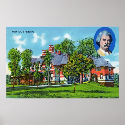 Buiten Uitzicht van de Mark Twain Memorial Poster (Voorkant)