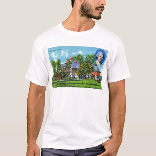 Buiten Uitzicht van de Mark Twain Memorial T-shirt (Voorkant)