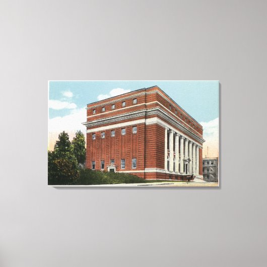 Buiten Uitzicht van de Masonic Temple Canvas Afdruk (Voorkant)