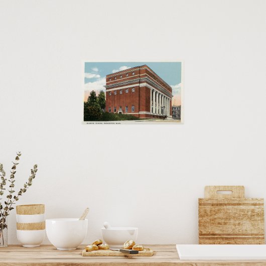 Buiten Uitzicht van de Masonic Temple Poster (Keuken)