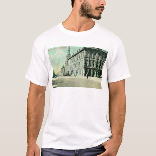 Buiten Uitzicht van de Masonic Temple T-shirt (Voorkant)