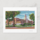 Buiten Uitzicht van de middelbare school Briefkaart (Voorkant)