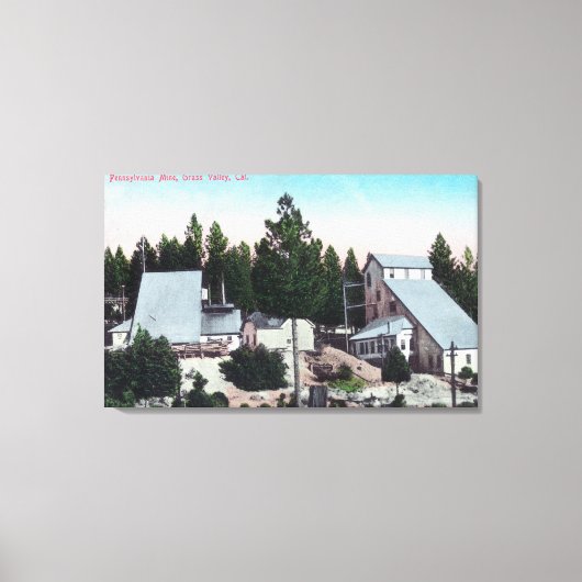 Buiten Uitzicht van de mijn van Pennsylvania Canvas Afdruk (Voorkant)