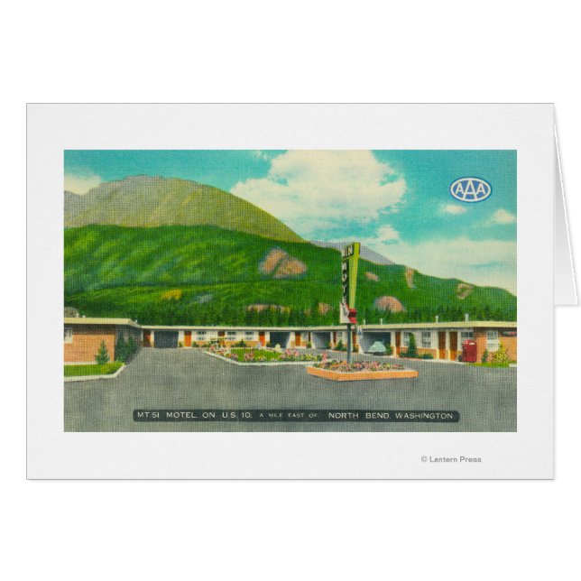 Buiten Uitzicht van de Mt. Si Motel (Voorkant Horizontaal)