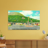 Buiten Uitzicht van de Mt. Si Motel Canvas Afdruk (Insitu (Woonkamer))