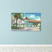 Buiten Uitzicht van de nationale Drink Hall Canvas Afdruk (Insitu (Houten vloer))