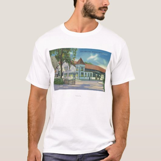 Buiten Uitzicht van de nationale Drink Hall T-shirt (Voorkant)