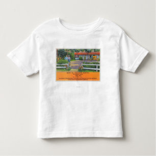 Buiten Uitzicht van de New El Rancho Motel Kinder Shirts