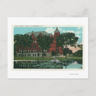 Buiten Uitzicht van de normale staatsschool Briefkaart