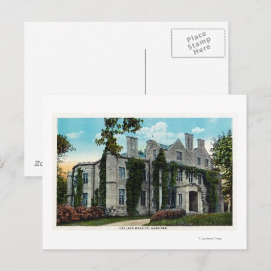 Buiten Uitzicht van de Oakland Mansion Briefkaart (Voorkant / Achterkant)