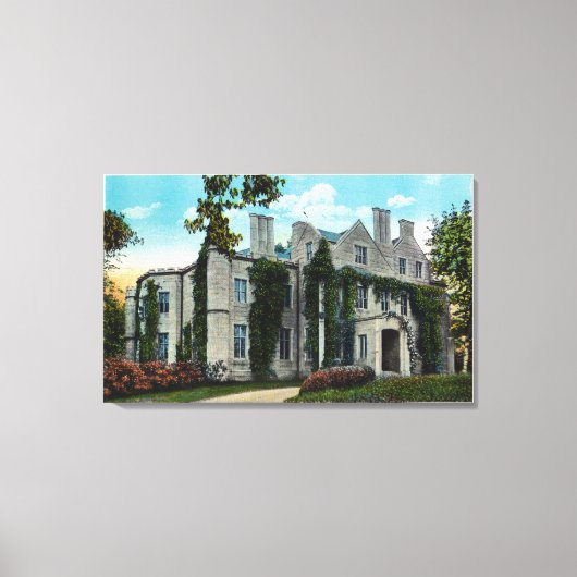 Buiten Uitzicht van de Oakland Mansion Canvas Afdruk (Voorkant)