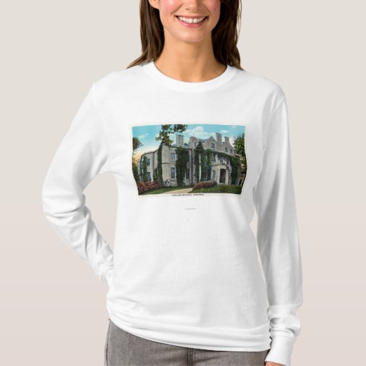 Buiten Uitzicht van de Oakland Mansion T-shirt (Voorkant)