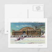 Buiten Uitzicht van de Olympische arena in de wint Briefkaart (Voorkant / Achterkant)