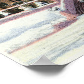 Buiten Uitzicht van de Olympische arena in de wint Poster (Hoek)