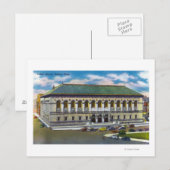 Buiten Uitzicht van de openbare bibliotheek Briefkaart (Voorkant / Achterkant)