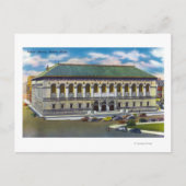 Buiten Uitzicht van de openbare bibliotheek Briefkaart (Voorkant)