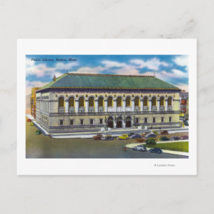Buiten Uitzicht van de openbare bibliotheek Briefkaart