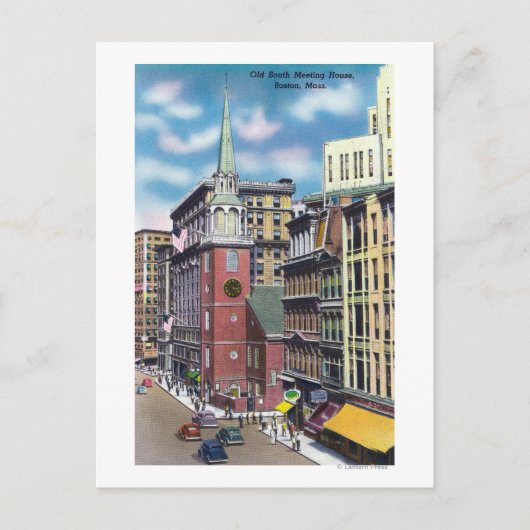 Buiten Uitzicht van de Oude bijeenkomst van de Sou Briefkaart (Voorkant)