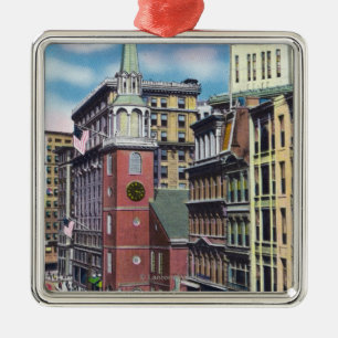 Buiten Uitzicht van de Oude bijeenkomst van de Sou Metalen Ornament