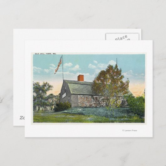 Buiten Uitzicht van de oude borgtocht Briefkaart (Voorkant / Achterkant)