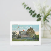 Buiten Uitzicht van de oude borgtocht Briefkaart (Staand voorkant)