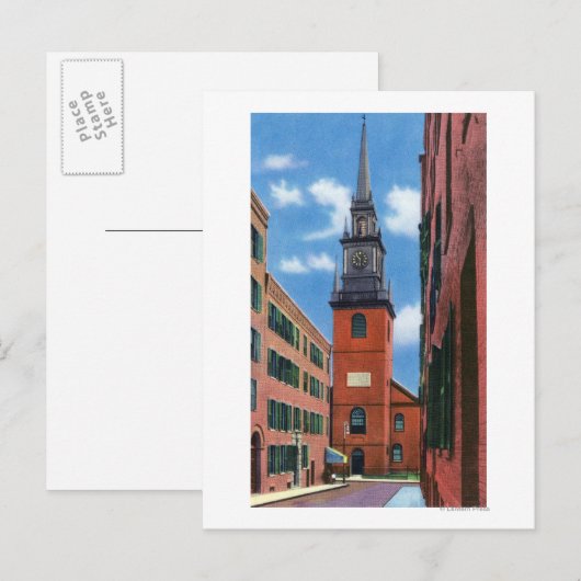 Buiten Uitzicht van de oude Noord-Kerk Briefkaart (Voorkant / Achterkant)