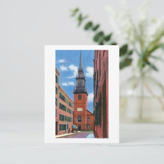 Buiten Uitzicht van de oude Noord-Kerk Briefkaart (Staand voorkant)