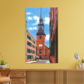 Buiten Uitzicht van de oude Noord-Kerk Canvas Afdruk (Insitu (Woonkamer))