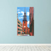 Buiten Uitzicht van de oude Noord-Kerk Canvas Afdruk (Insitu (Houten vloer))