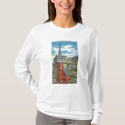 Buiten Uitzicht van de Oude Zuidelijke Kerk T-shirt (Voorkant)