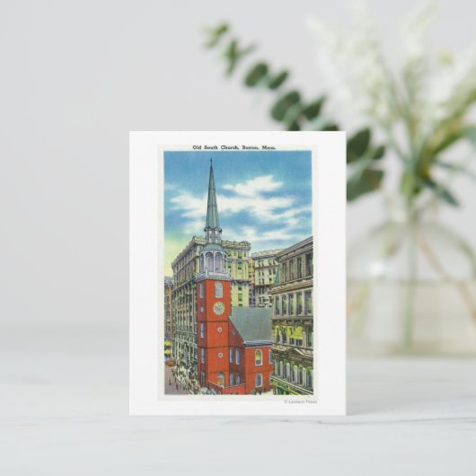 Buiten Uitzicht van de Oude Zuidkerk Briefkaart (Staand voorkant)