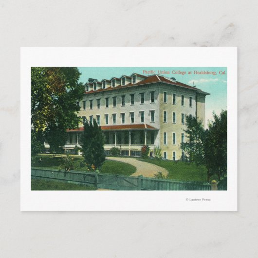 Buiten Uitzicht van de Pacific Union College Briefkaart (Voorkant)