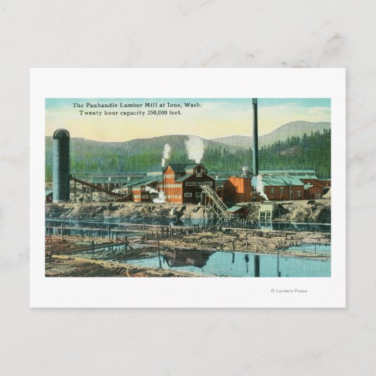 Buiten Uitzicht van de Panhandle Lumber Mill Briefkaart (Voorkant)