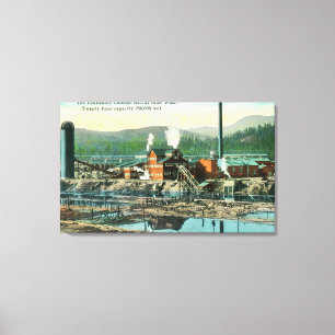 Buiten Uitzicht van de Panhandle Lumber Mill Canvas Afdruk