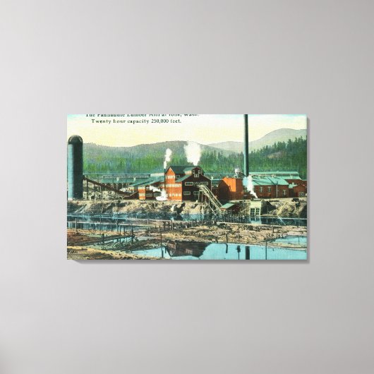 Buiten Uitzicht van de Panhandle Lumber Mill Canvas Afdruk (Voorkant)