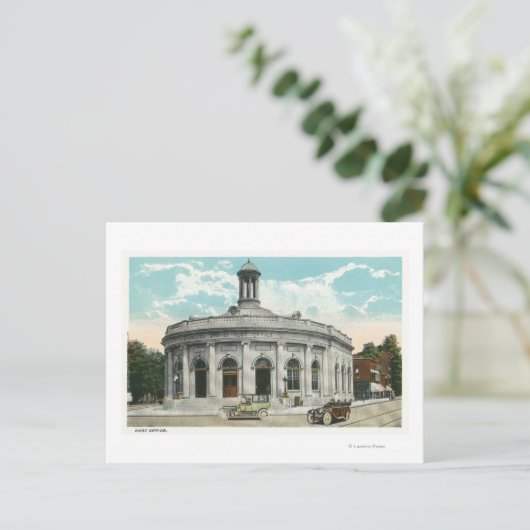 Buiten Uitzicht van de post Kantoor 2 Briefkaart (Staand voorkant)