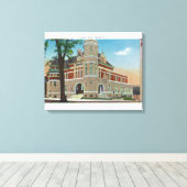 Buiten Uitzicht van de post Kantoor 3 Canvas Afdruk (Insitu (Houten vloer))